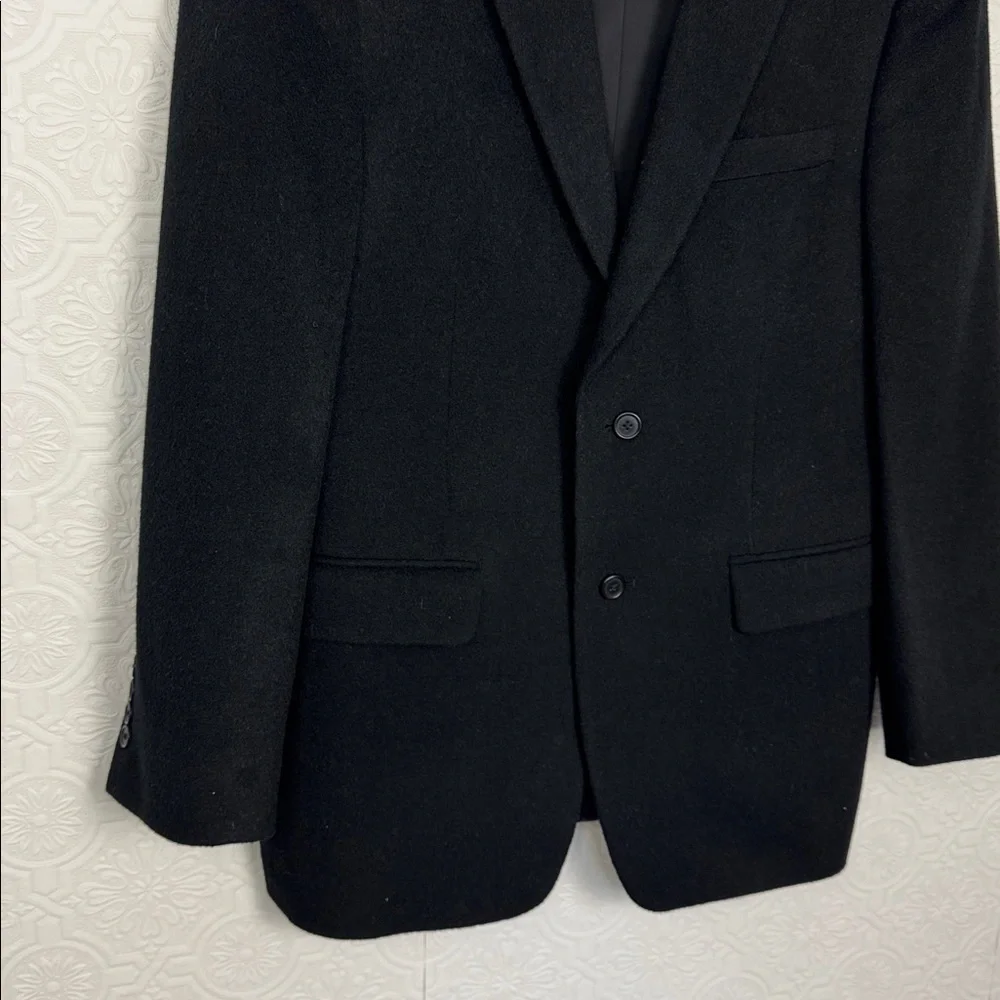 Jos A Bank 100% Camel Hair Blazer Suit‎ Jacket Black Size 41 Regular Office